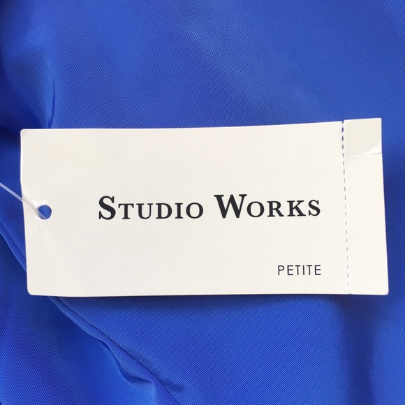 Studio Works | Blue Utility Jacket Windbreaker, Petite Medium, NWT - Picture 11 of 13